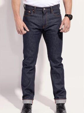 Jean Shop Rocker Straight Leg Jeans in Dark Indigo Blue